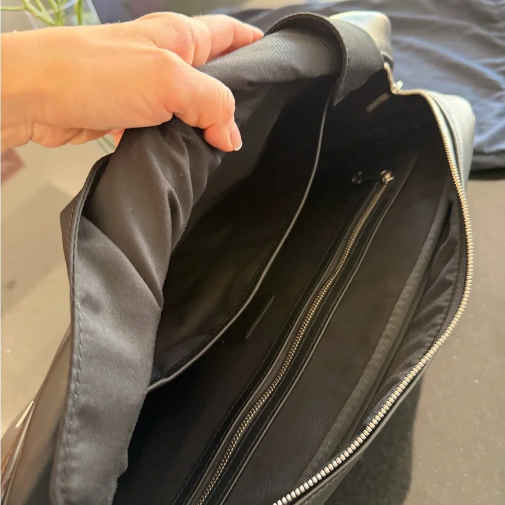 Black Leather Men's Briefcase